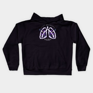 Cystic Fibrosis Awareness (White) Just Breathe Kids Hoodie